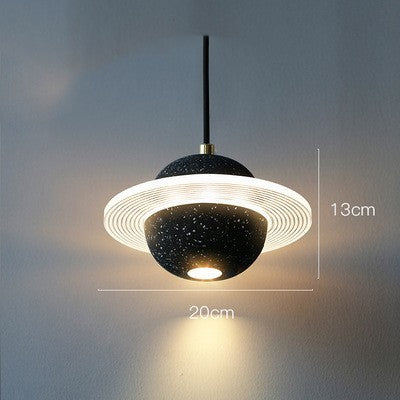 Planet Small Chandelier Red Single Head Bedroom Bedside Lamp