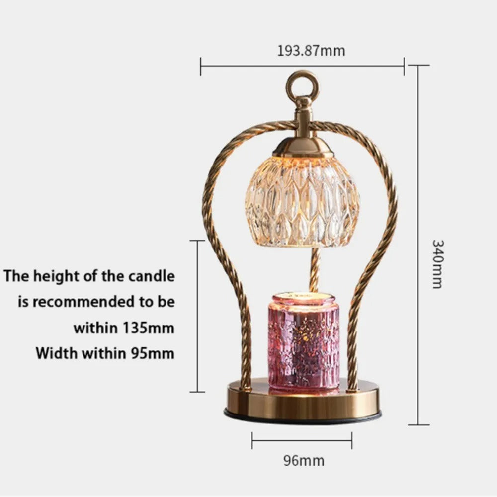 Lampe de table décorative à gradation chronométrée, nouvelle cire fondue pour la maison