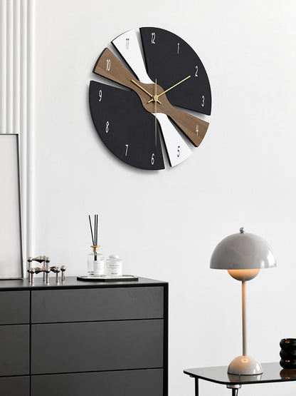 No Punching Nordic Light Luxury Wall Clock Living Room Household Wall Decoration