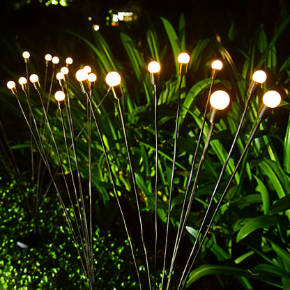 Luz Solar de luciérnaga de simulación, decoración de jardín al aire libre, lámpara de paisaje de césped, decoración de Navidad, luces LED solares, luces de jardín al aire libre