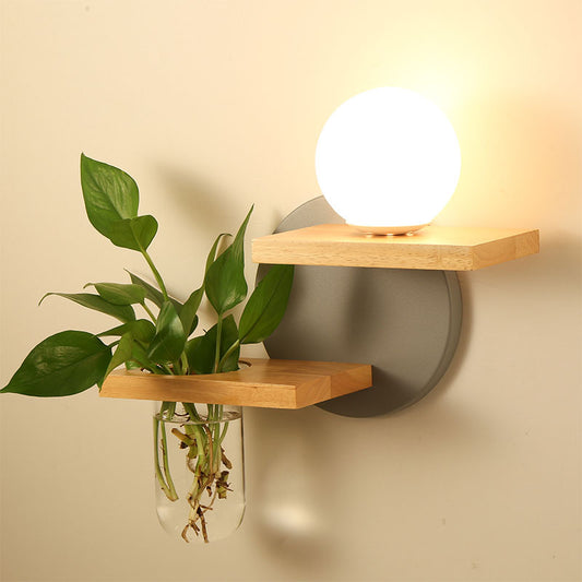 Nordic Bedroom Bedside Creative Balcony Living Room Aisle Japanese LED Wall Lamp