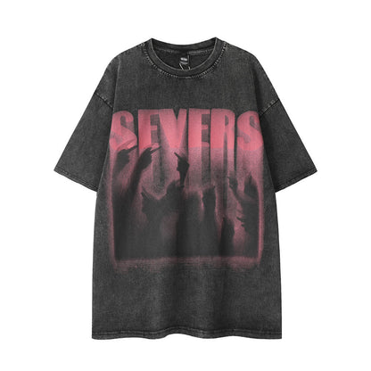 Letter Printed Distressed T-shirt For Men