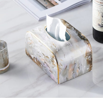 Light Luxury Marbled Paper Towel Decoration Coffee Table Dining Table Napkin Box Home Living Room