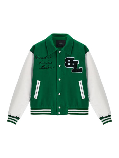 Embroidered Baseball Uniform Men's American High Street Fashion Brand Jacket