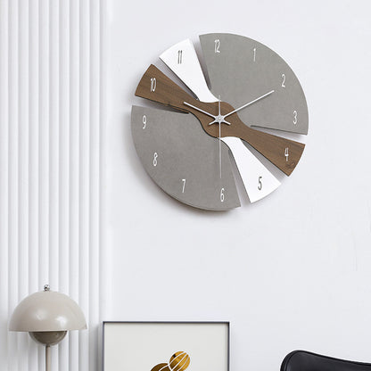 No Punching Nordic Light Luxury Wall Clock Living Room Household Wall Decoration