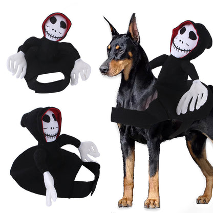 Nouveau costume d'Halloween amusant pour animal de compagnie, décoration d'Halloween pour animal de compagnie, déguisement de cosplay pour animal de compagnie, vêtements d'Halloween pour animal de compagnie, gilet araignée citrouille