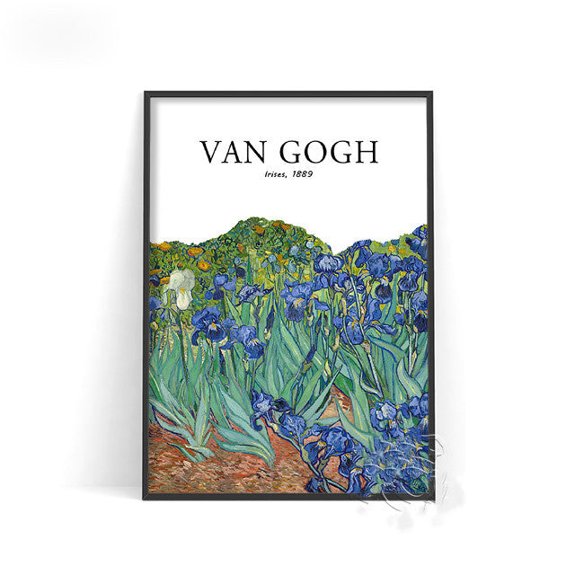 Van Gogh Exhibition Printing Poster Retro Art Wall Decoration