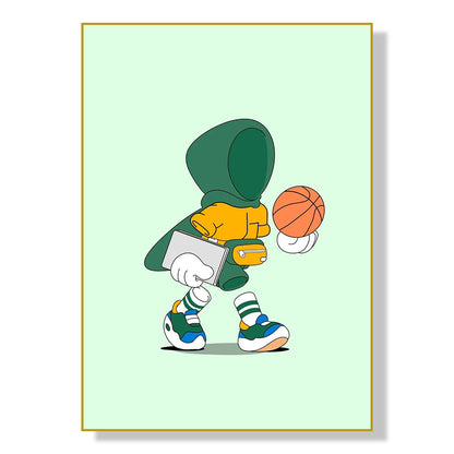 Sports Cartoon Characters Art Poster Home Living Room Canvas Painting