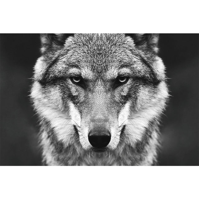 Scandinavian Style Forest Wolf Head Art Poster