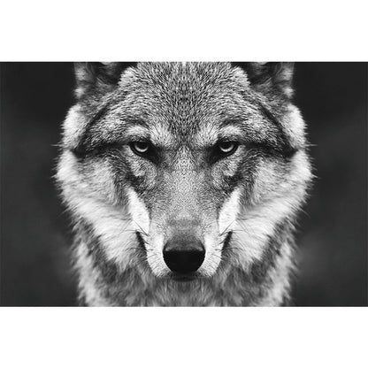 Scandinavian Style Forest Wolf Head Art Poster