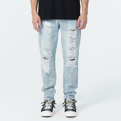 Men's Loose High Street Ripped Jeans