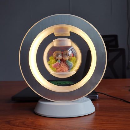 Lampe LED flottante en forme de cœur, cadeau de saint-valentin, veilleuse à lévitation magnétique, lampe créative de bureau, décoration de maison