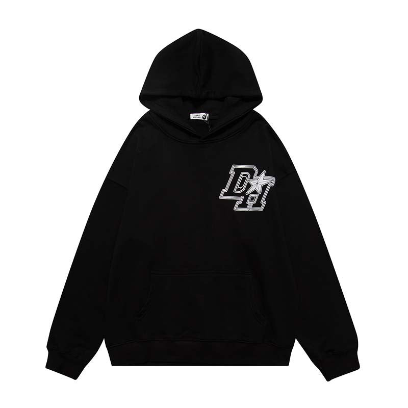 Street Letters Printed Hoodie Men's