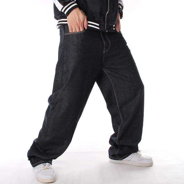 Men's Plus Size Trousers Hip-hop Printed Loose Skateboarding Pants