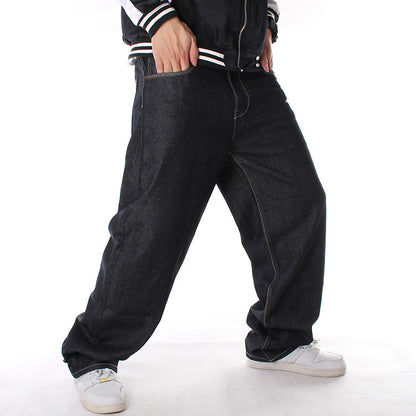 Pantalones de talla grande para hombre Pantalones de skate sueltos con estampado hip-hop