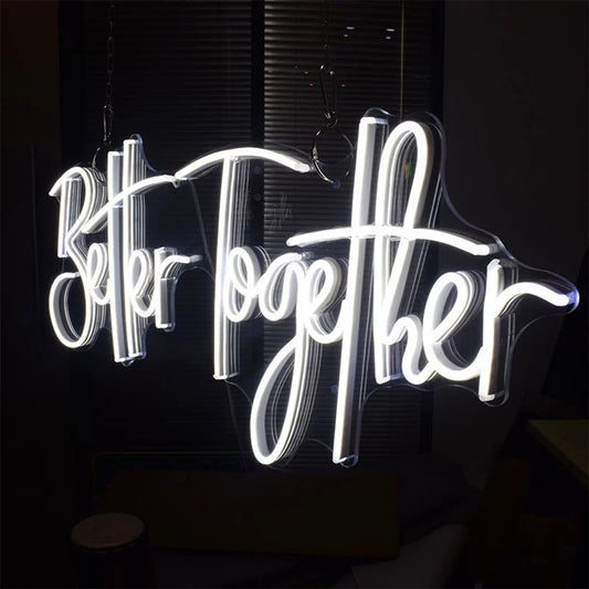 Neon Better Together Luminous Word Decorative  Wedding Confession Creative Lights