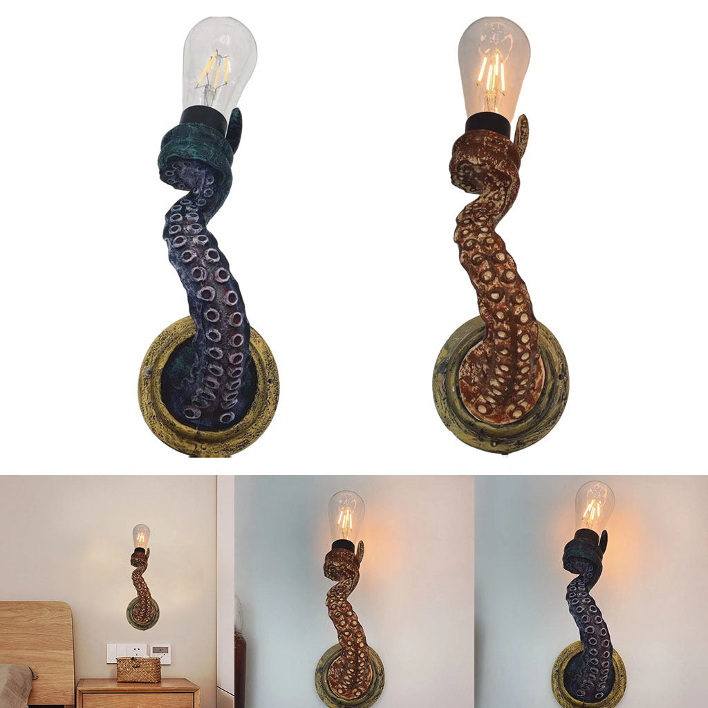 Applique murale tentacule à lumière électrique rétro poulpe, lampe pour la décoration de la maison