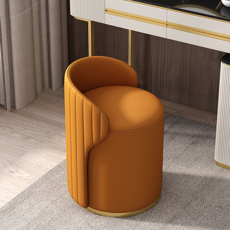 Modern Minimalist Small Apartment Leather Art Shoe Changing Stool