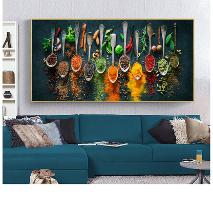 Herbs And Spices For Cooking Art On Canvas Posters