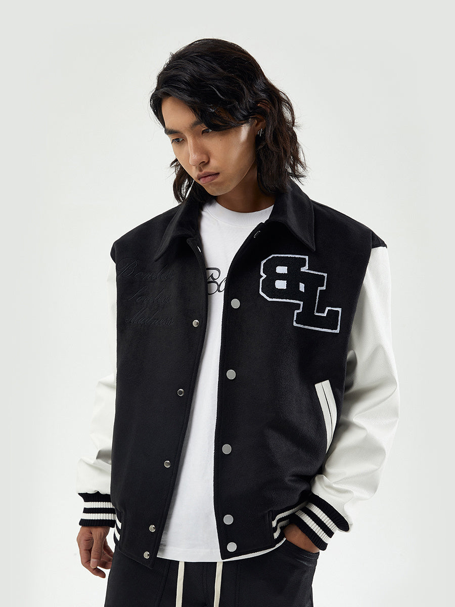 Embroidered Baseball Uniform Men's American High Street Fashion Brand Jacket