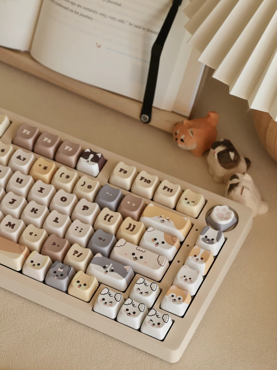 Highly Thermally Sublimated PBT Material Cat Cute Keycaps