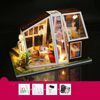 Diy Cottage Villa Loft casa hecha a mano modelo creativo montaje juguete regalo de cumpleaños femenino