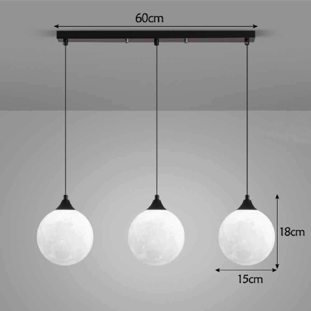 Moon Lamp Nordic Light Luxury Dining Room Table Bar Restaurant