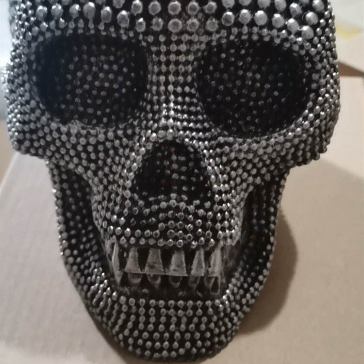 Adornos de personalidad con artesanías de calaveras de resina para decoración de Halloween