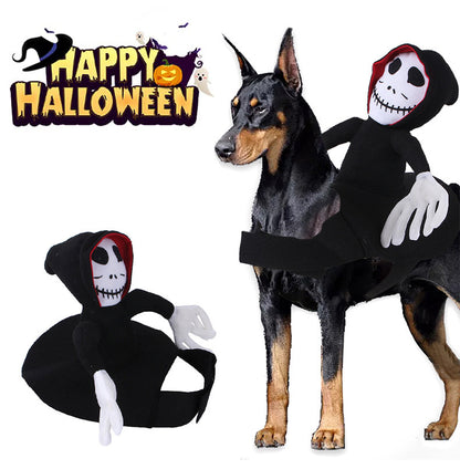 Nouveau costume d'Halloween amusant pour animal de compagnie, décoration d'Halloween pour animal de compagnie, déguisement de cosplay pour animal de compagnie, vêtements d'Halloween pour animal de compagnie, gilet araignée citrouille