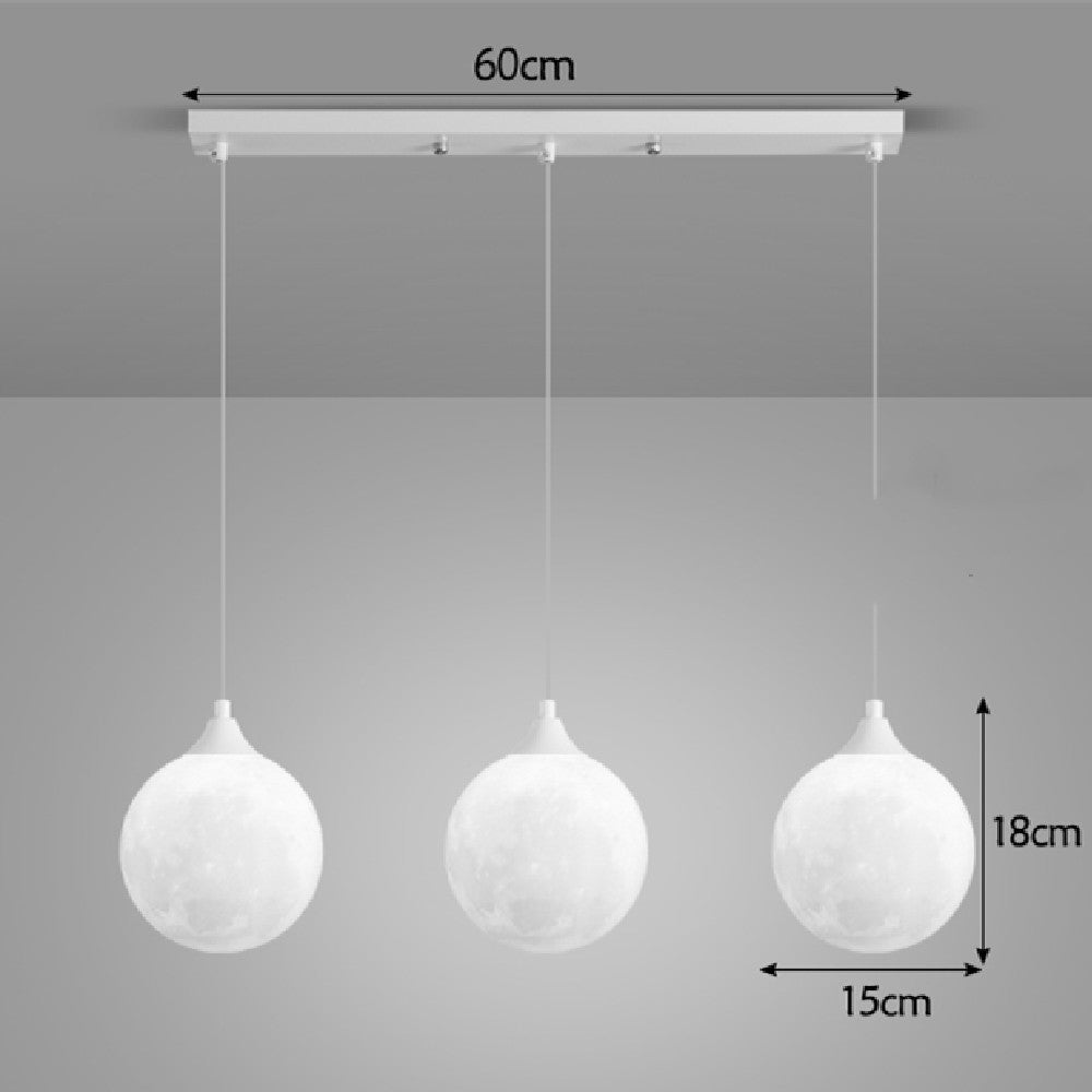 Moon Lamp Nordic Light Luxury Dining Room Table Bar Restaurant