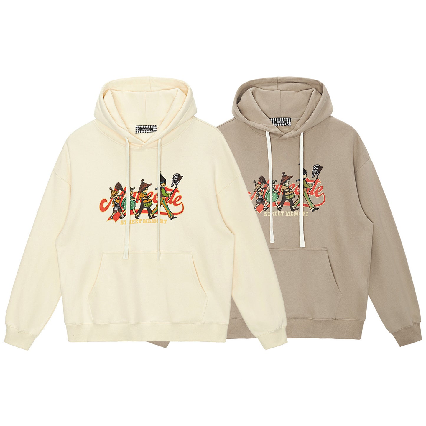 Printed Hooded Fleece Cotton Sweater