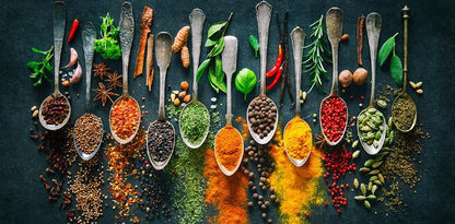 Herbs And Spices For Cooking Art On Canvas Posters