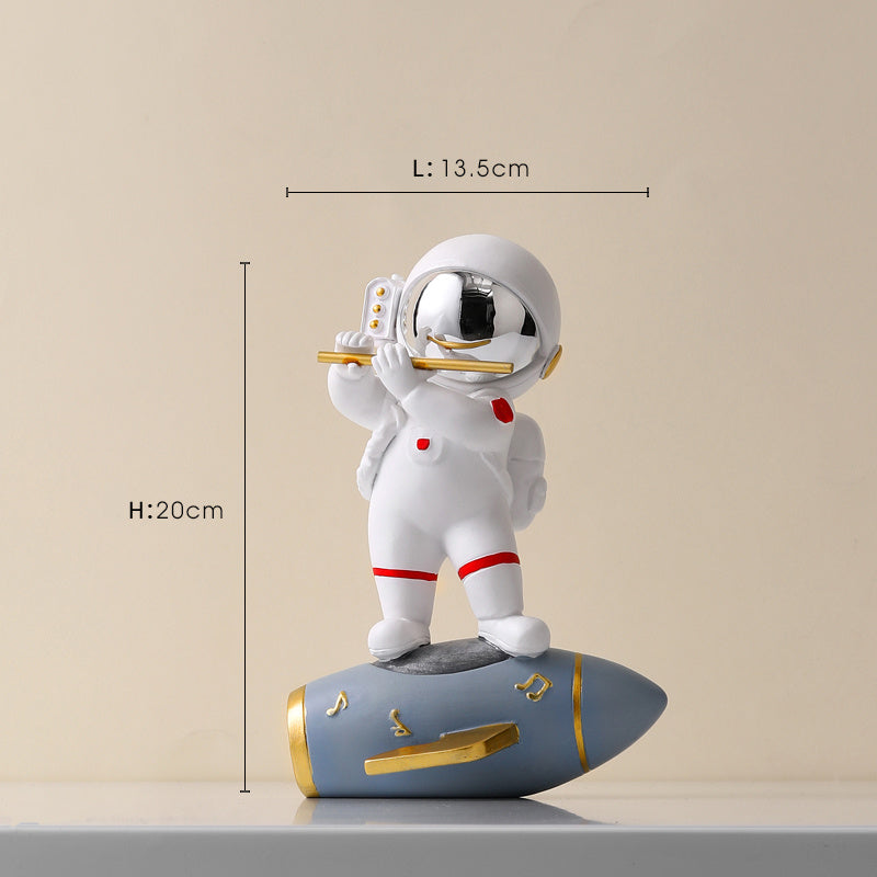 Accesorios de decoración del hogar Figuras de astronauta de resina nórdica