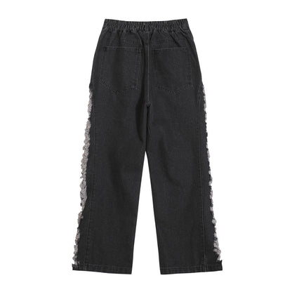 Men's Letter Printed Casual Wide-leg Pants