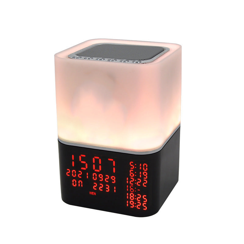 Raquette de haut-parleur Bluetooth carrée, petite lampe de nuit