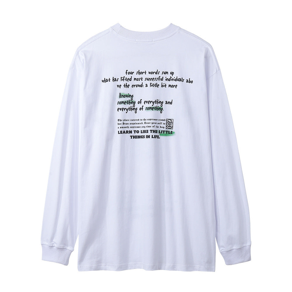 Spoof Little Angel Printed Round Neck Long Sleeve