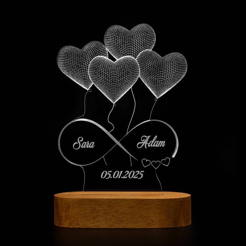 Ideas personalizadas de luces artísticas LED para regalos de San Valentín