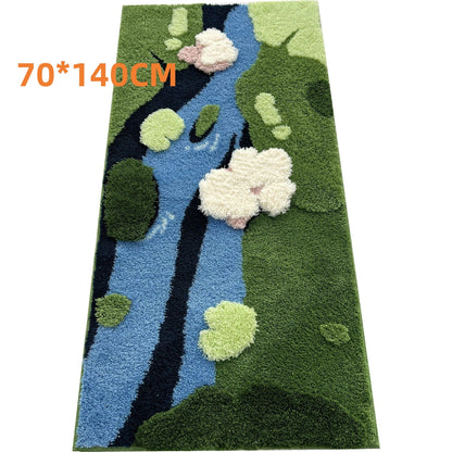 New Ins Style Moss Carpet Shaped Irregular Casual Corner Feet Living Room Carpet Floor Mat Art