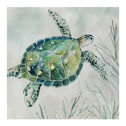 Peinture sur toile de tortue, affiche d'art mural