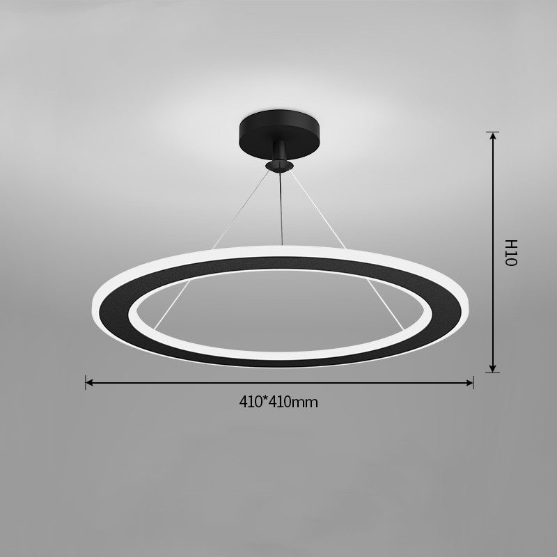 Lámpara de estudio de dormitorio circular moderna simple