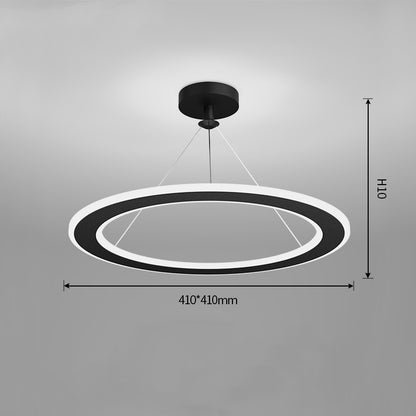 Lámpara de estudio de dormitorio circular moderna simple