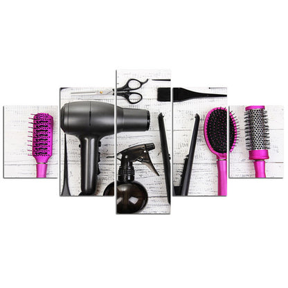 Hairdressing Tools Canvas Painting Assortment Wall Decoration Poster