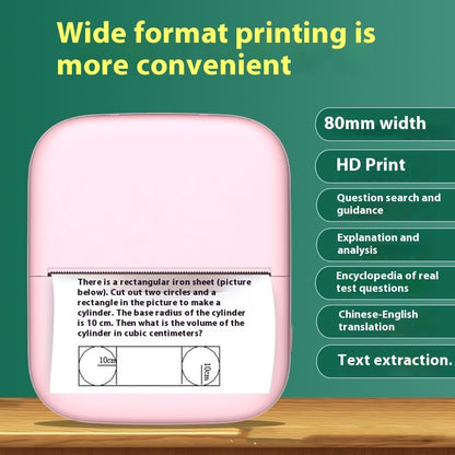 Mini imprimante Bluetooth thermosensible, étiquette d'image de poche, mauvaise question