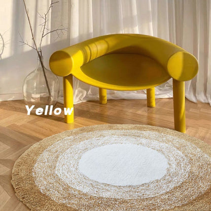 Tapis rond épaissi chambre chevet fille simple et sale