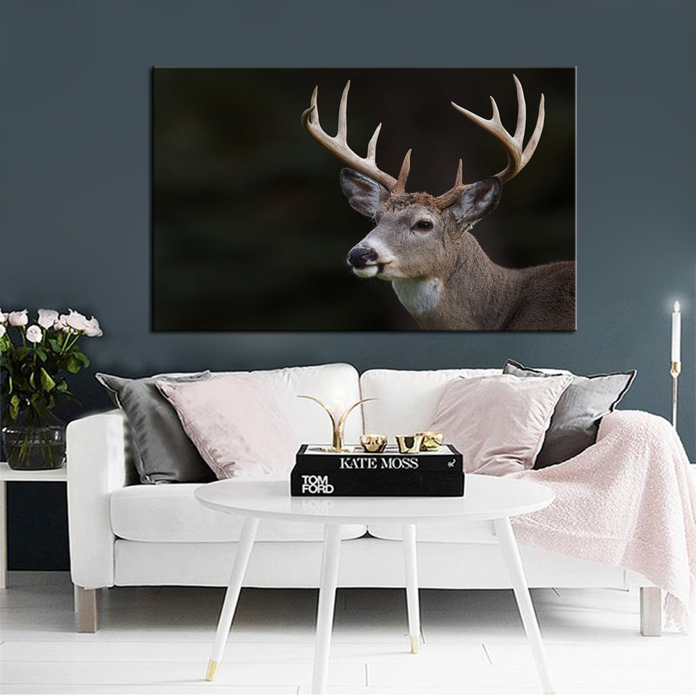 Accueil faune cerf affiche toile peinture