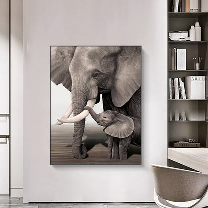 Decoración del hogar, cartel de elefante, lienzo sin marco, núcleo de pintura