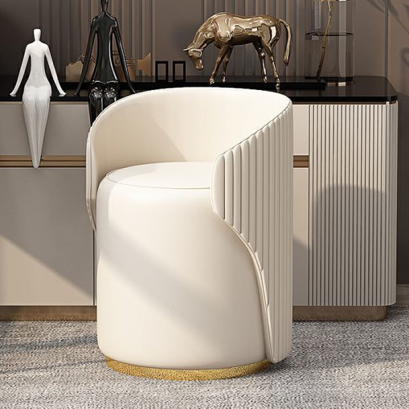 Modern Minimalist Small Apartment Leather Art Shoe Changing Stool