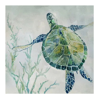 Peinture sur toile de tortue, affiche d'art mural