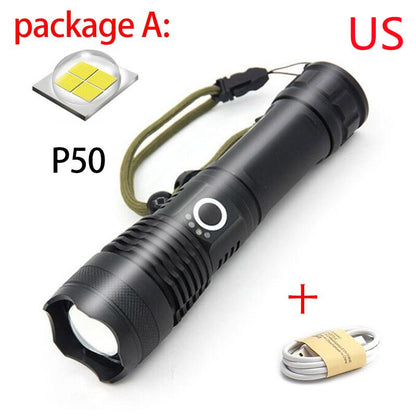 Lampe de poche Zoom P50 à chargement USB 