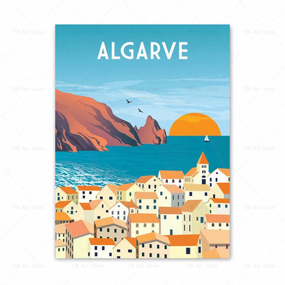 Póster de viaje de la costa de Amalfi, España, Turquía, Hawaii, cuadro sobre lienzo para pared, decoración del hogar